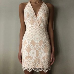 🌟SOLD—new lace, halter dress